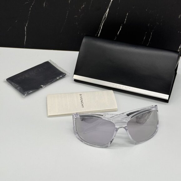 NEW GV40051I 26C GIVENCHY SUNGLASSES TRANSPARENT GREY UNISEX EYEWEAR GIVENCHY - Picture 12 of 12